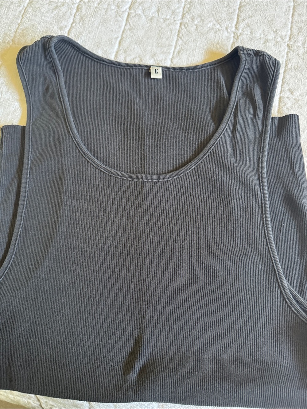 Men's Ribbed Tank Top - Charcoal